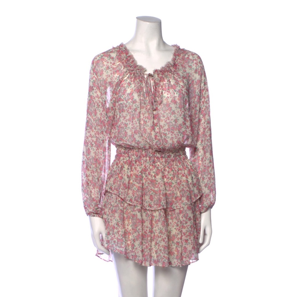 Loveshackfancy silk floral mini dress